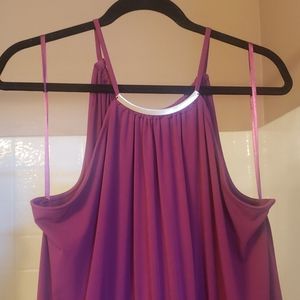 Maroon Sleeveless Maxi Dress